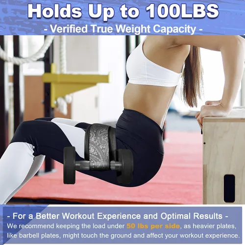 Miniatura 6 de Cinturón de empuje de cadera – Cinturón de fitness ajustable para mancuernas, pesas rusas y platos, soporta hasta 100 libras – para entrenamientos