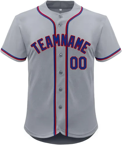 Miniatura 28 de Camiseta de béisbol de malla personalizada con botones y número de nombre cosido personalizado para hombres/mujeres/jóvenes