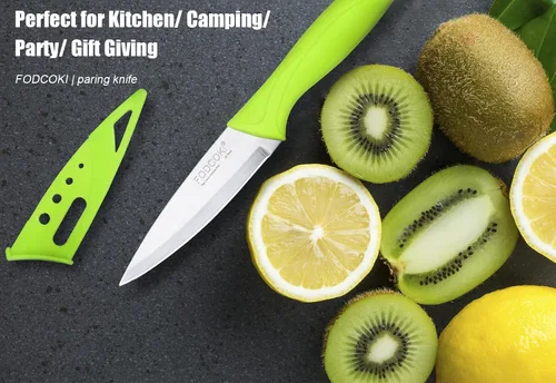 Miniatura 4 de Cuchillo de pelar de 4 pulgadas, juego de 4 cuchillos de pelar de frutas con funda de protección, pequeño cuchillo de pelado y corte afilado