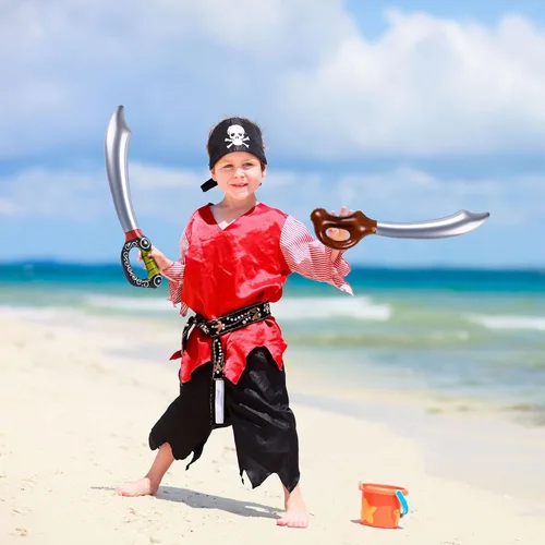 Miniatura 3 de 20 piezas de espadas piratas inflables, cuchillo inflado para fiesta temática pirata, cumpleaños, piscina, fiesta, cosplay, Halloween, accesorios