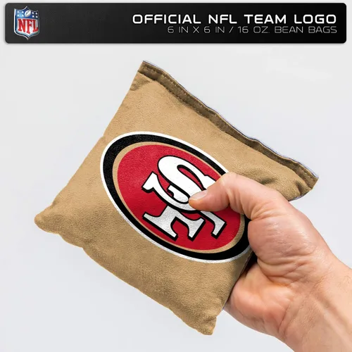 Miniatura 4 de Wild Sports - Bolsas de frijoles de doble cara de fútbol americano profesional de la NFL, 8 unidades, bolsas de lanzamiento de primera calidad