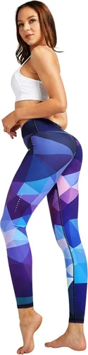 Miniatura 7 de COOLOMG Pantalones de yoga para mujer, mallas capri para correr, leggings de tiro bajo, entrenamiento, gimnasio con bolsillos ocultos