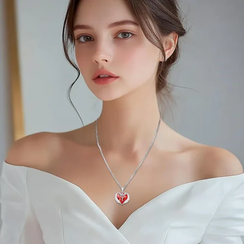Miniatura 218 de Collar de alas de ángel de plata de ley 925, ángel de la guarda, enfermera RN caduceo, dije de ángel de cristal, joyería de regalo para mujer