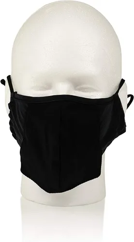 Miniatura 5 de Gator Cases Double-Layer Face Mask with Magnetized Cotton Flap, Ideal for Wind Instrument Performance; Large (GBOM-LARGEBK)