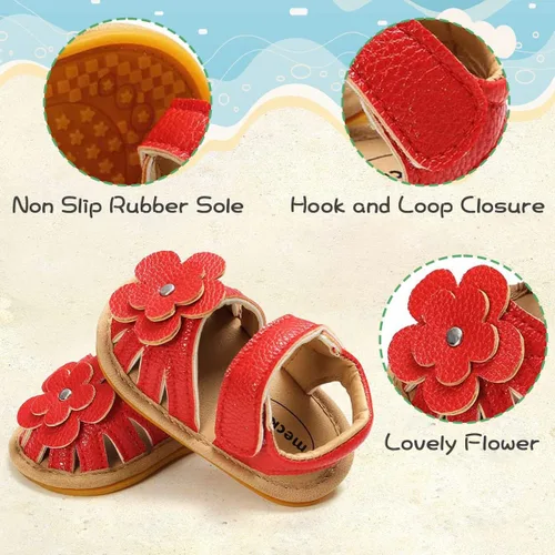 Miniatura 5 de KIDSUN Baby Girls Boys Sandals Infant Summer Beach Shoes Anti Slip Rubber Sole Outdoor First Walking Crib Shoes