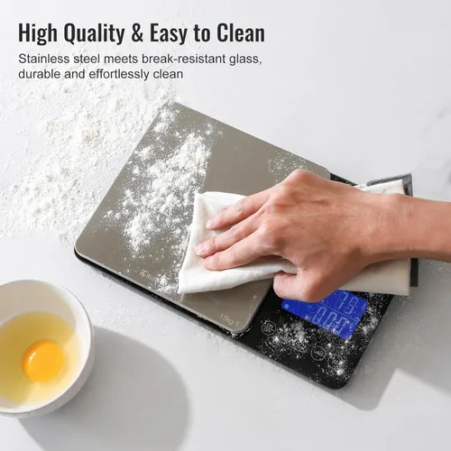 Miniatura 6 de KitchenTour - Báscula digital de alimentos para cocina, 0.001 oz/33 libras, doble plataforma, báscula de cocina inteligente de precisión