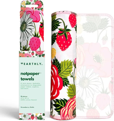 Miniatura 23 de Toallas de papel reutilizables, paquete de 10 unidades, rollo de toallas de papel de algodón lavables, servilletas reutilizables sin papel