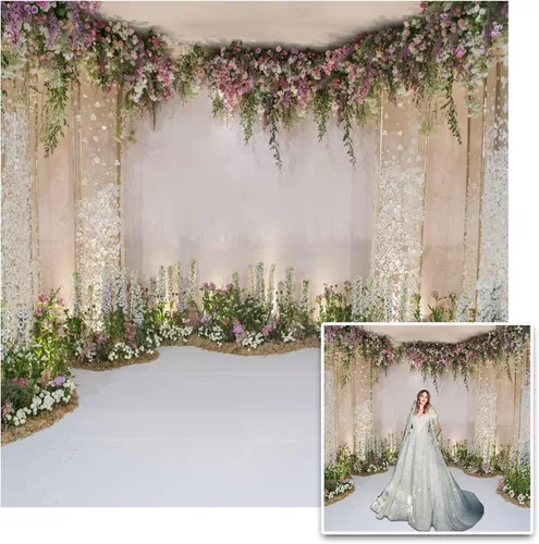 Miniatura 8 de Telón de Fondo de Boda de 5x3 pies para Ceremonia de Cuna, Fondo para Propuesta, Cortina de Flores, Telón de Fondo para Ceremonia de Boda, Telón
