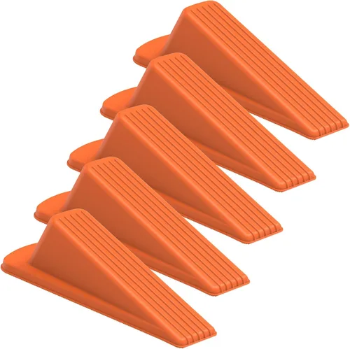 Miniatura 16 de Crosize Topes de puerta para parte inferior de la puerta, topes de puerta de goma premium, cuña de puerta resistente para alfombra, baldosa, Blanco