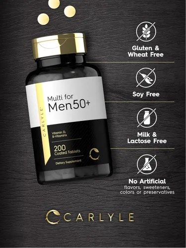 Miniatura 5 de Carlyle Multivitamin for Men 50+ 200 Count with B Vitamins, Vitamin D, Magnesium & Zinc Non-GMO, Gluten Free Supplement
