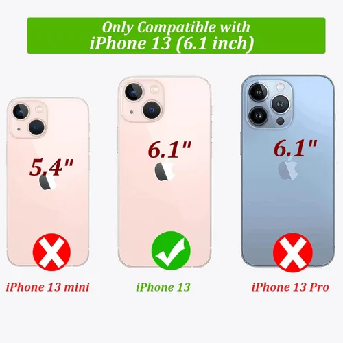 Miniatura 5 de Funda tipo cartera para iPhone 13 para mujeres, diseño plegable tipo folio con mariposa en relieve, cuero PU con soporte, ranuras para tarjetas