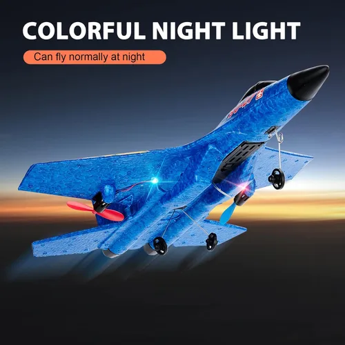 Miniatura 8 de SU27 RC Fighter Plane Principiante Avión RC 6-Axis Estabilizador Automático Control Remoto Aeronave Planeador Listo para Volar Resistente a Choques