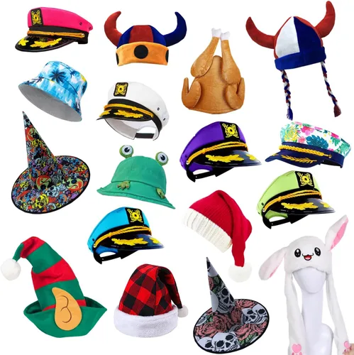 Miniatura 7 de 12 sombreros divertidos surtidos para fiesta loca para adultos y adolescentes, accesorios de cabina de fotos, accesorios de disfraces