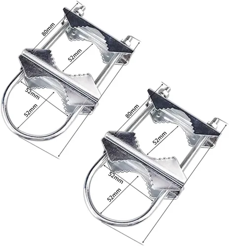 Miniatura 3 de Soporte de abrazadera de doble perno en U para antena Starlink, adaptador de poste para montaje en riel de escalera Rv, universal