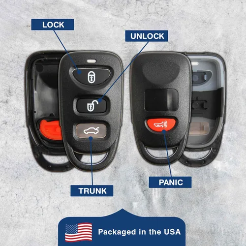 Miniatura 5 de Llave remota 3btn Fob Shell Shell reemplazo para Hyundai Kia (OSLOKA-310T, OSLOKA-360T, OSLOKA-950T)