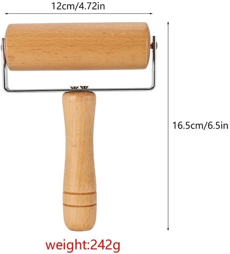 Miniatura 6 de Juego de rodillos para hornear masa de madera, utensilios de cocina para pastelería, tortilla, pizza, galletas y más (tipo 3)