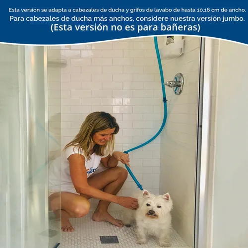 Miniatura 4 de Rinseroo Lavadora de manchas para perros, manguera de ducha deslizante de 6 pies para un fácil enjuague de mascotas, se adapta a cabezales de ducha