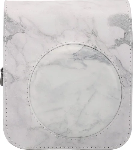 Miniatura 8 de Funda protectora compatible con cámara Fujifilm Instax Mini 12 de película instantánea con bolsillo para accesorios y correa ajustable (azul)