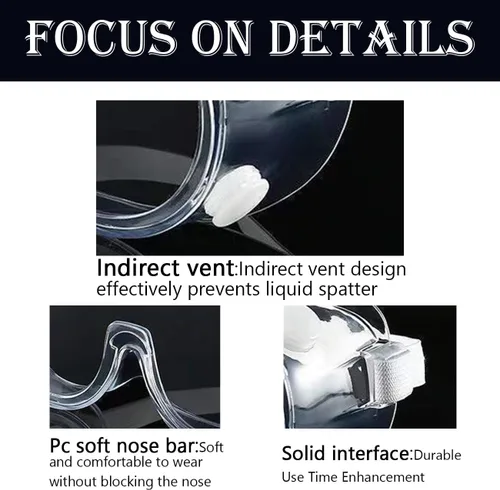 Miniatura 2 de Gafas de protección ajustables para pestañas y cejas, protectores de ducha, protectores para ojos post-LASIK, diseño compatible con gafas