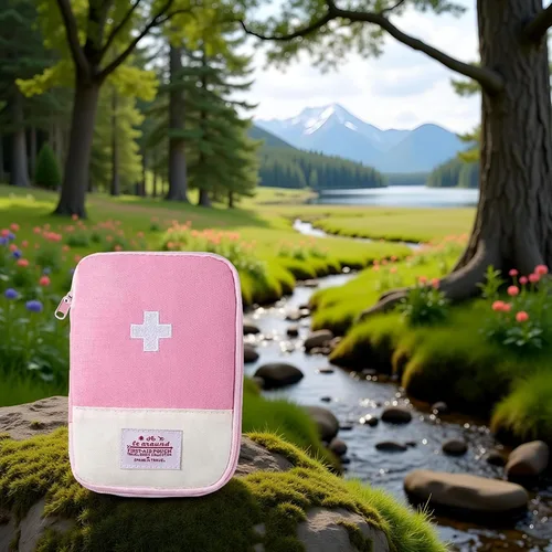 Miniatura 3 de 1 bolsa de primeros auxilios vacía, bolsa de primeros auxilios vacía, mini bolsa médica portátil para acampar al aire libre, senderismo, viajes