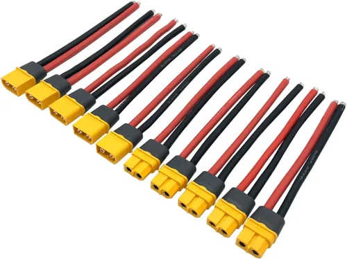 Miniatura 8 de 5 pares EC3 conector hembra y macho Deans con 14AWG 3.9 in alambre de silicona para RC Lipo batería Cable Drone