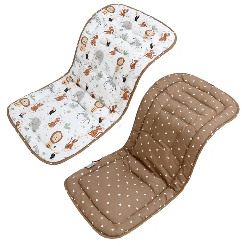 Miniatura 25 de Cojín para Carrito de Bebé, Colchoneta Silla Paseo Universal Transpirable, Cojín para Sillas de Paseo 100% Algodón, 34x78cm 1 Paquete