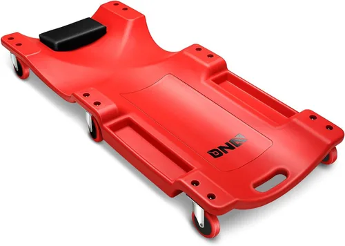 Miniatura 11 de DNA MOTORING Enredadera de perfil bajo de 40 pulgadas de plástico para taller de cochera con apoyacabezas acolchado, bandejas de herramientas y 6