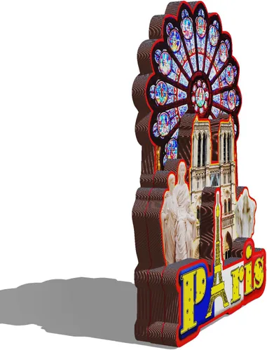 Miniatura 2 de Imán de madera de Francia París 3D para nevera, recuerdos coleccionables, decoración hecha a mano, artesanías 2