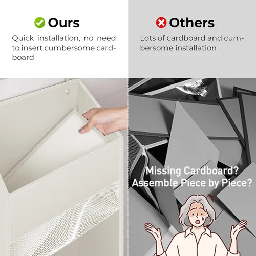 Miniatura 7 de GRANNY SAYS Organizador sobre la puerta, 5 estantes detrás de la puerta con 8 bolsillos y ventana transparente, anti inclinación, almacenamiento