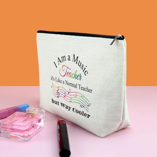 Miniatura 3 de Regalo para profesores de música para amantes de la música, bolsa de maquillaje, guitarra, regalos para profesores, regalos de San Valentín