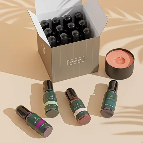 Miniatura 3 de Título: Hearth & Harbor - Tinte líquido para velas para cera de soja, 16 vibrantes tintes de color de vela para hacer velas, tinte de cera de vela