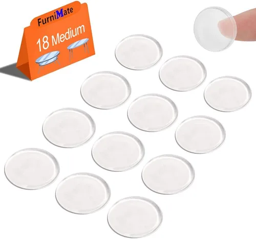 Miniatura 16 de 4 piezas de topes largos para muebles - Protectores de pared, tope de puerta de refrigerador, 5.5x0.7x0.2 pulgadas