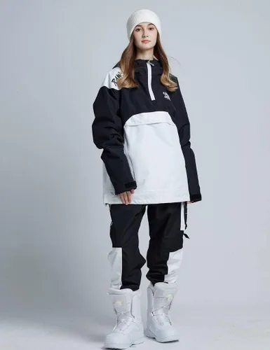 Miniatura 37 de RIUIYELE Traje de esquí para mujer, chaqueta y pantalones de snowboard para deportes al aire libre, traje de nieve con aislamiento impermeable