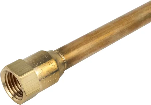Miniatura 3 de Portabrocas de aire de doble cabeza con pie recto para medidor de presión de neumáticos, alcance extendido de 12", 1/4" FNPT, 150 PSI