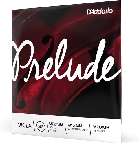D'Addario Prelude Juego de cuerdas para viola, de escala media y tensión media – Núcleo de acero sólido, tono cálido, económico y duradero –