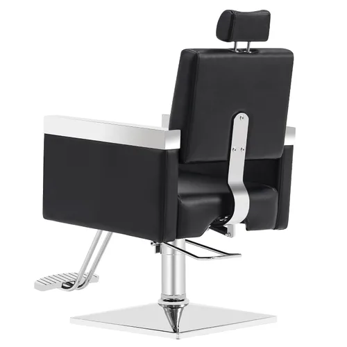 Miniatura 8 de BarberPub Clásico Recline Silla de peluquero hidráulica Salón Spa Silla de peluquería Equipo de belleza de peluquería 3018 (negro)