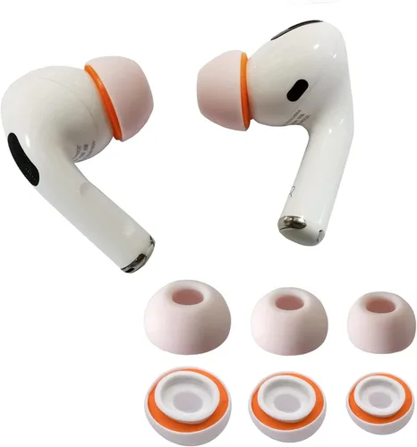 Miniatura 8 de KASOTT Almohadillas híbridas de espuma viscoelástica y silicona mejoradas para AirPods Pro de 1ª y 2ª generación, ultra cómodas, orejas Negro