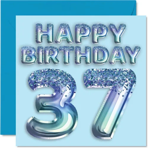 Miniatura 90 de Stuff4 Tarjeta de primer cumpleaños para niños, globo de fiesta con purpurina azul, tarjetas de feliz cumpleaños para niño de 1 año, nieto, hijo, 57