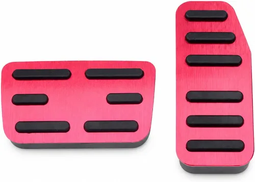 Miniatura 36 de Cubiertas de pedal de acelerador de gas de aleación de aluminio, accesorios interiores antideslizantes sin perforación, pedal de freno Pastillas