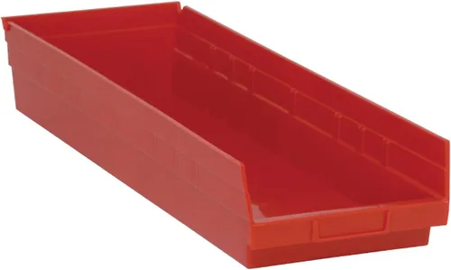 Miniatura 11 de Quantum Storage QSB114 - Contenedores de plástico anidables resistentes para farmacia, hospital y almacén, labio colgante y 7 ranuras divisoras