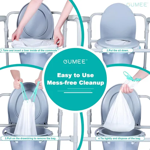 Miniatura 6 de 120 forros desechables para cómoda de mesita de noche, además de revestimientos de cómoda, forros portátiles para ir al baño para adultos, bolsas