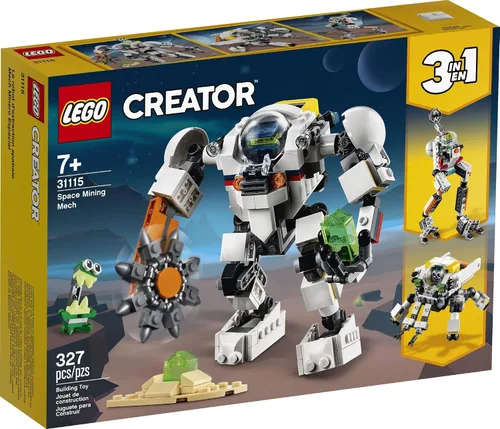 Miniatura 4 de LEGO Creator 31115 Space Mining - Kit de construcción 3 en 1 con un juguete mec, juguete robot y figura alienígena; es el mejor juguete para niños