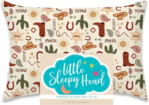 Miniatura 36 de Little Sleepy Head Funda de almohada para niños pequeños, 100% algodón y funda de almohada hipoalergénica para almohada de niños pequeños, funda