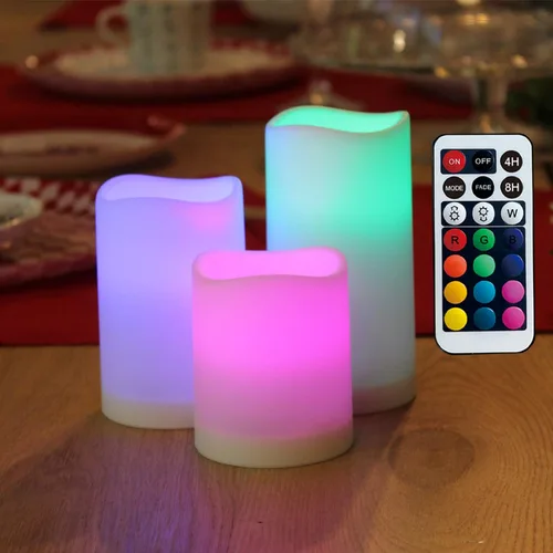 Miniatura 11 de WRalwaysLX Faroles decorativos con temporizador, velas sin llama para interiores y exteriores, apliques de pared con llamas parpadeantes
