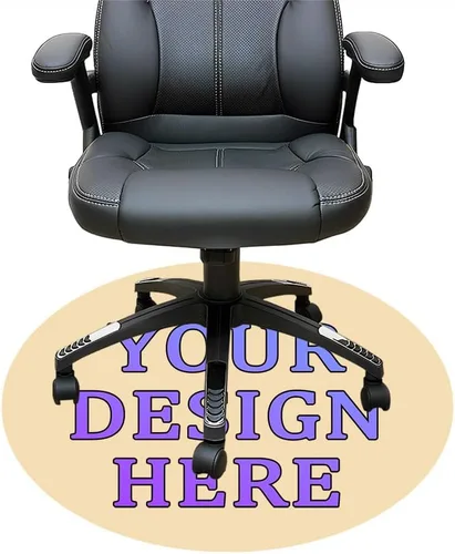 Miniatura 90 de Tapete redondo personalizado para silla de escritorio de oficina, diseño de tu propio logotipo de foto, texto, alfombrillas circulares