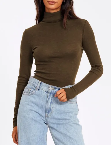 Miniatura 2 de SUNBS Camisas de manga larga de cuello alto para mujer, 3 piezas, cuello alto, moda de otoño, 2025, ajuste delgado, ropa interior térmica de invierno