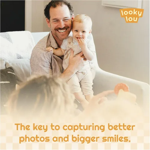 Miniatura 5 de Looky Lou - Clip para teléfono con sonajero de león para fotos de bebé, fotografía de recién nacidos, hitos mensuales, accesorios para sesiones