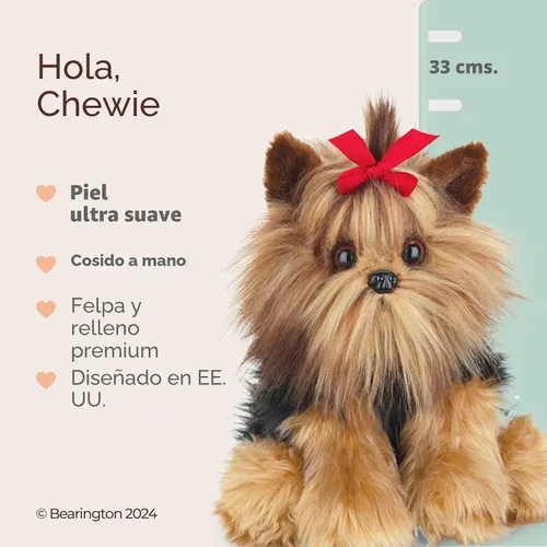 Miniatura 2 de Bearington Terri Cairn Terrier Animal de Peluche - 13" Perro de Peluche Realista con Pelo Suave y Detalles Realistas - Peluche Tierno de Cachorro
