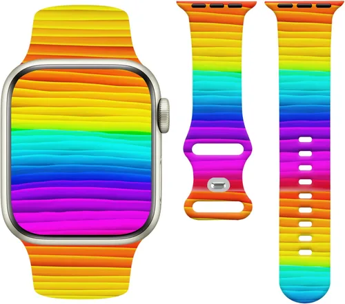 Miniatura 20 de Holiday Watchband Compatible with Apple Watch 38mm 40mm 41mm 42mm 44mm 45mm 49mm Women Men,Soft Silicone Cute Sport Strap for Apple Watch Ultra