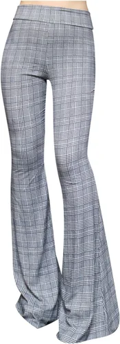 Miniatura 59 de ShopMyTrend - Pantalones de yoga largos con piernas anchas y acampanadas estilo palazzo, con cintura alta, para mujer